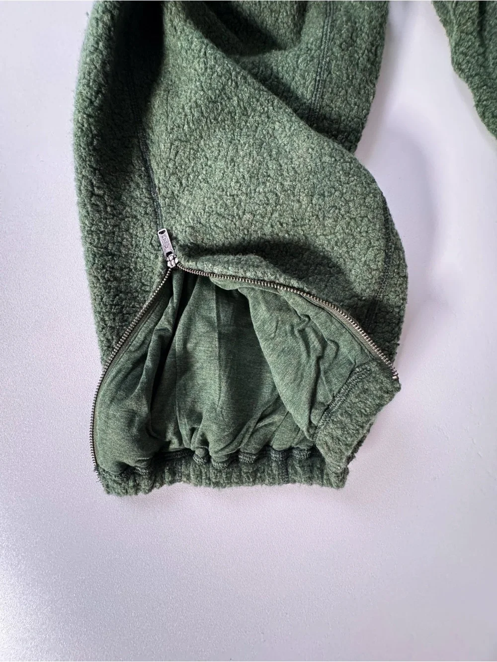Free People Highlands Oversized Hoodie Tunic with Wool Joggers in Olive | NWT